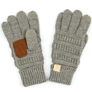 C.C Kids Cable Knit Anti-Slip Touchscreen Gloves